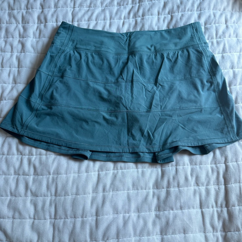 Lululemon tidewater teal pace rival midrise skirt TALL size 8